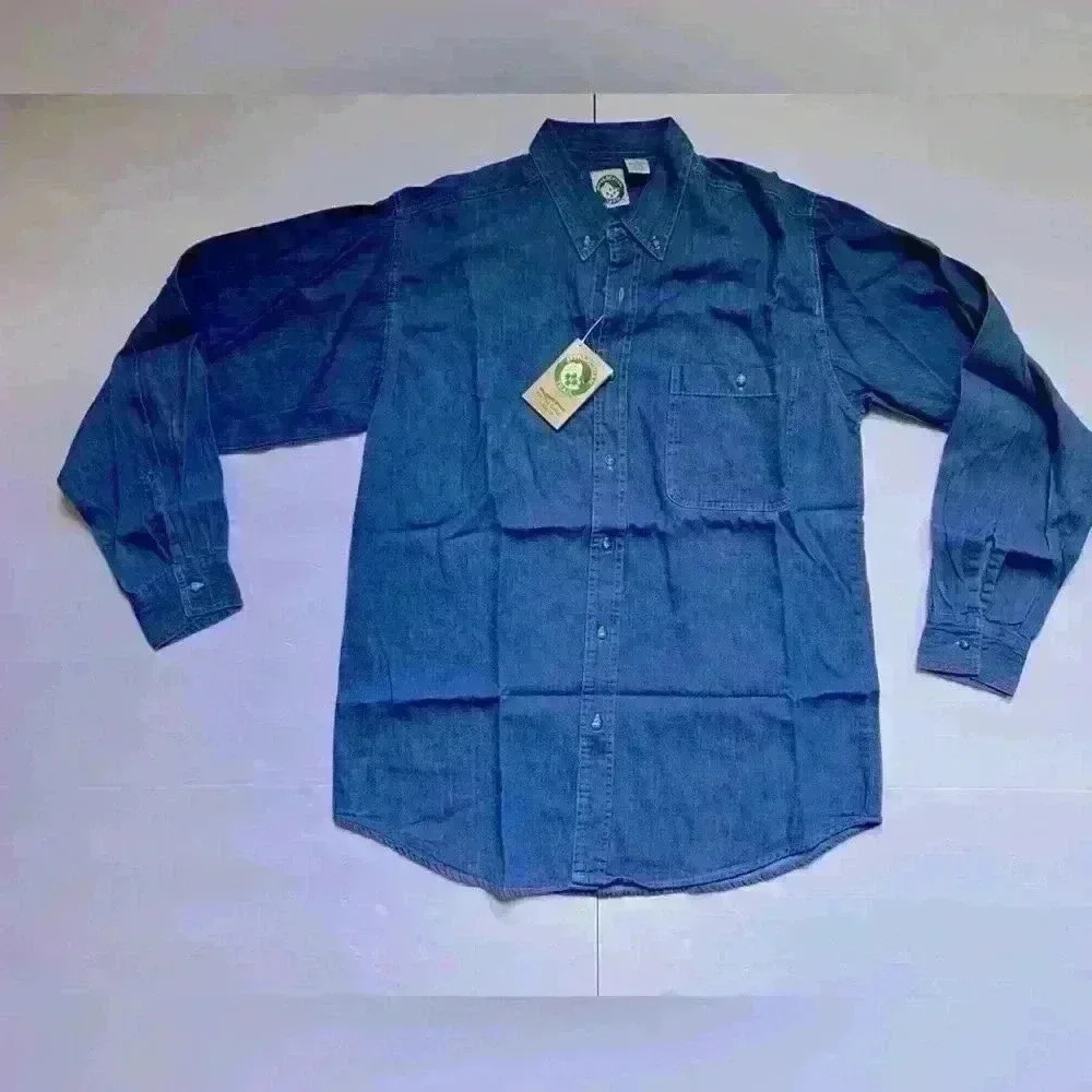 NWT Appalachian Trail Brand Rare Vintage denim button shirt- Size M 100% Cotton